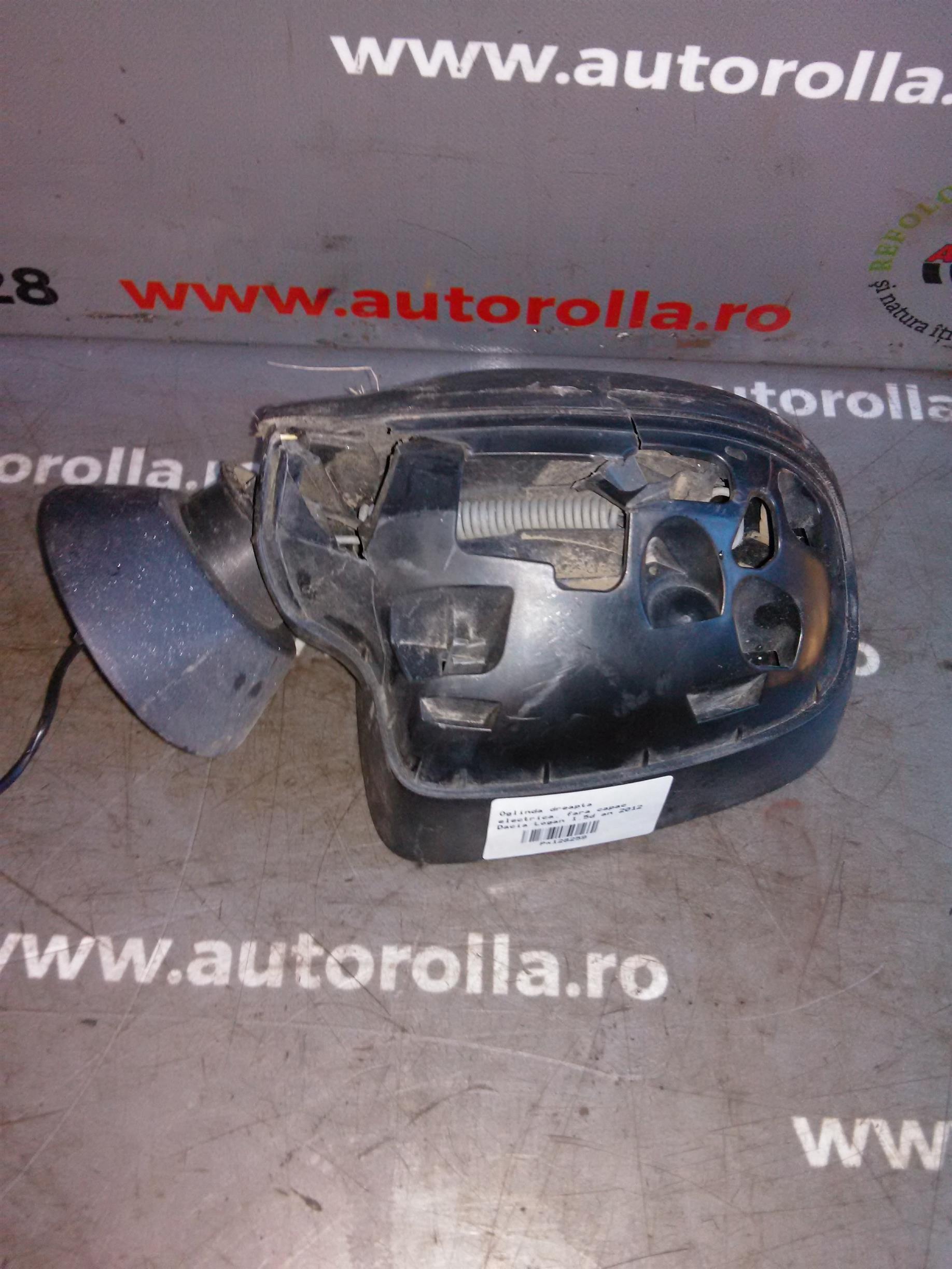 Oglinda dreapta electrica, crapata, fara capac Dacia Logan 1.5d an 2012