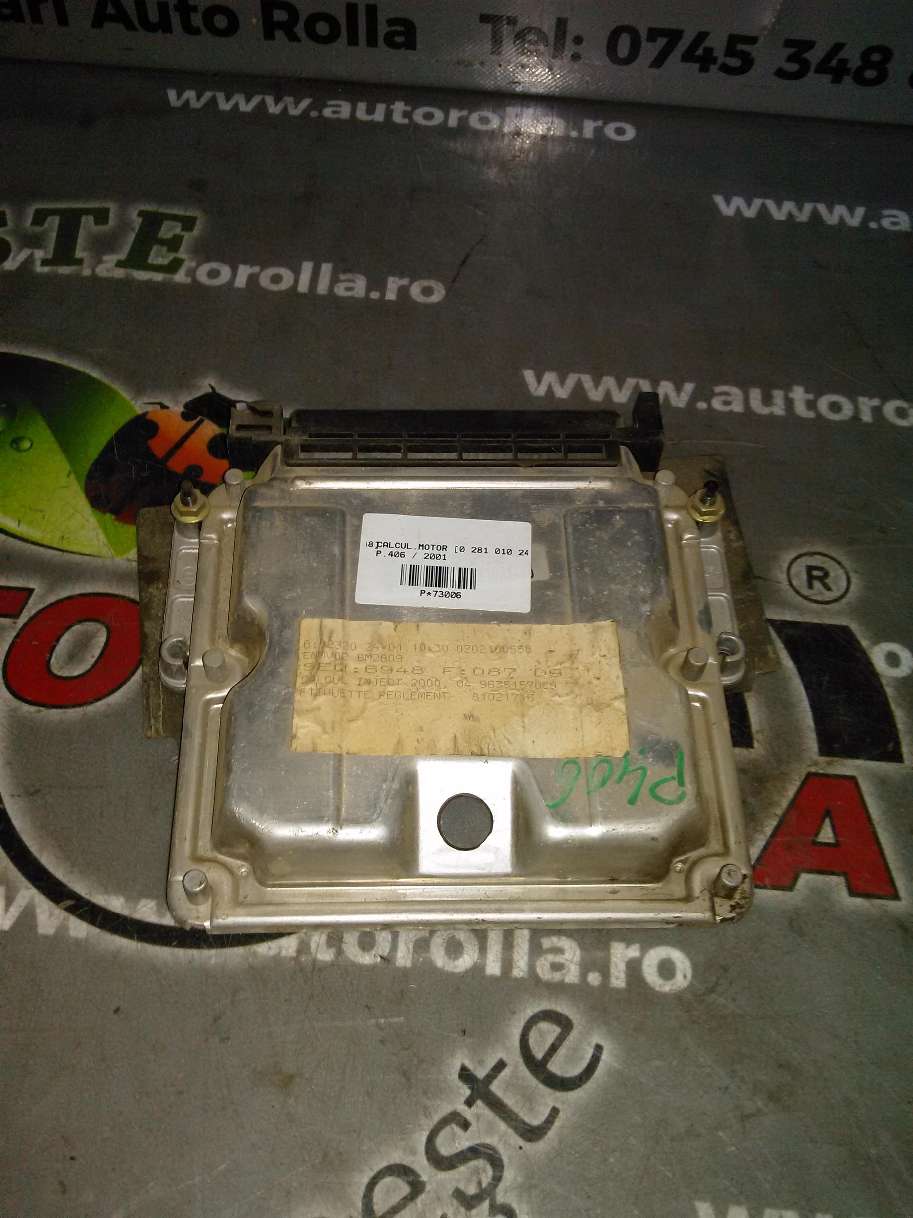 calculator motor 0 281 010 248 Peugeot 406, an 2001